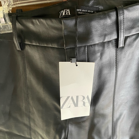 Zara Long Leather Shorts - Picture 3 of 3